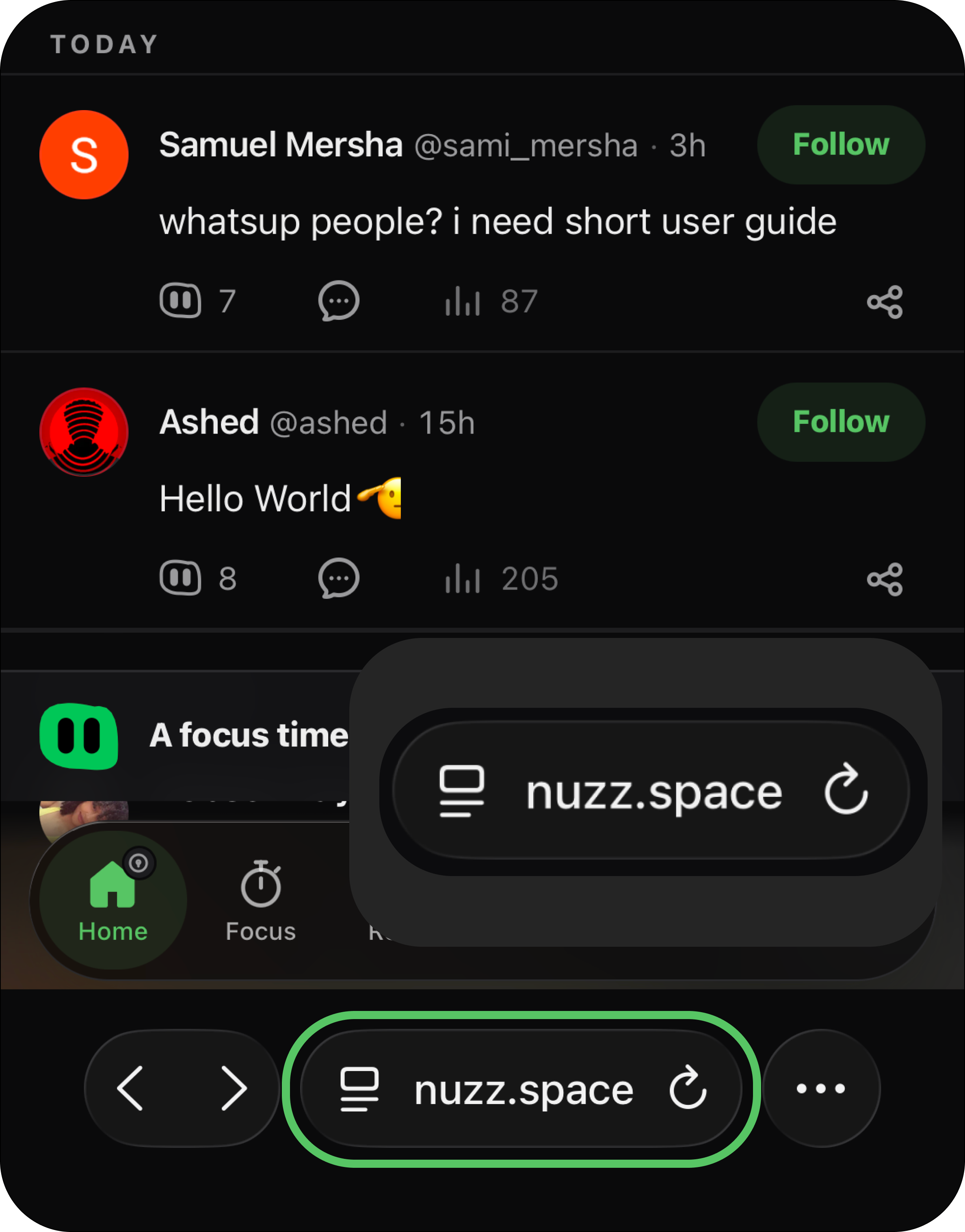 Open in Safari